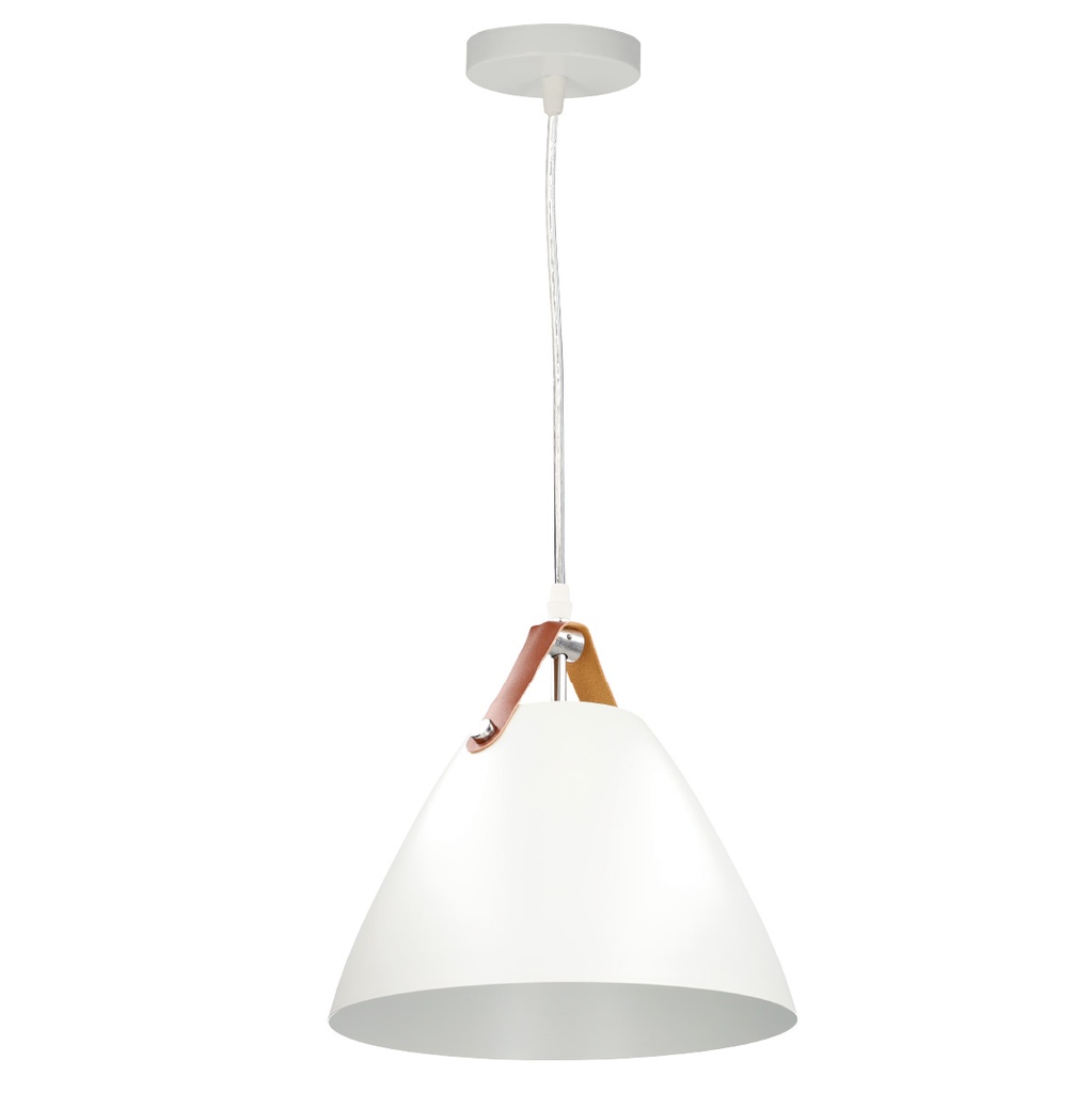 Serie Dianza Pendant lamp 270mm white with leather