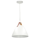 Serie Dianza Pendant lamp 270mm white with leather