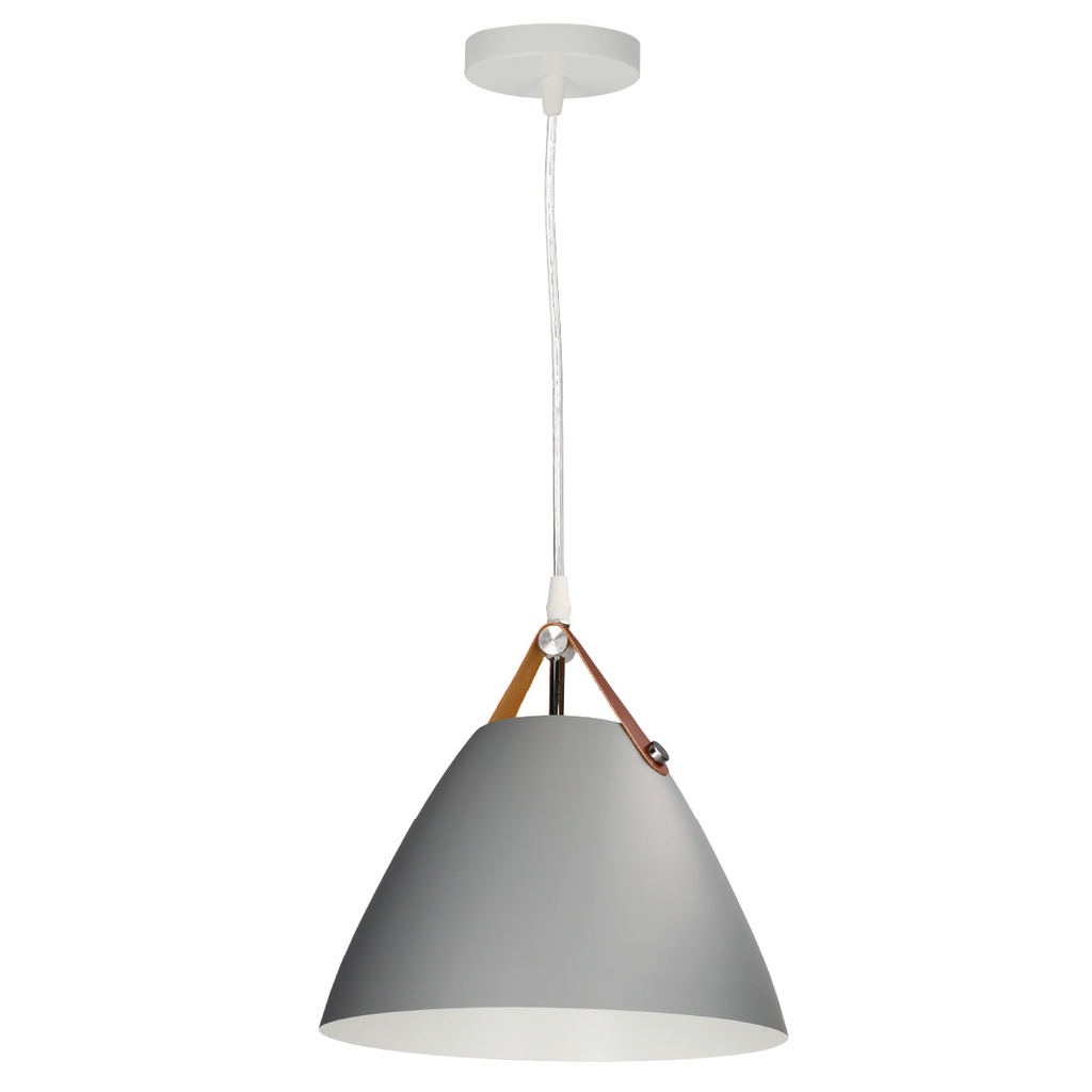 Serie Dianza Pendant lamp 270mm grey with leather