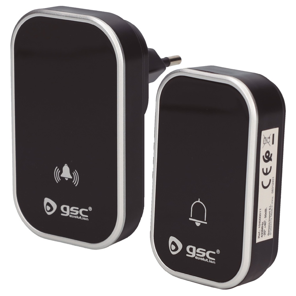 Kinetic wireless doorbell Plumtre Black