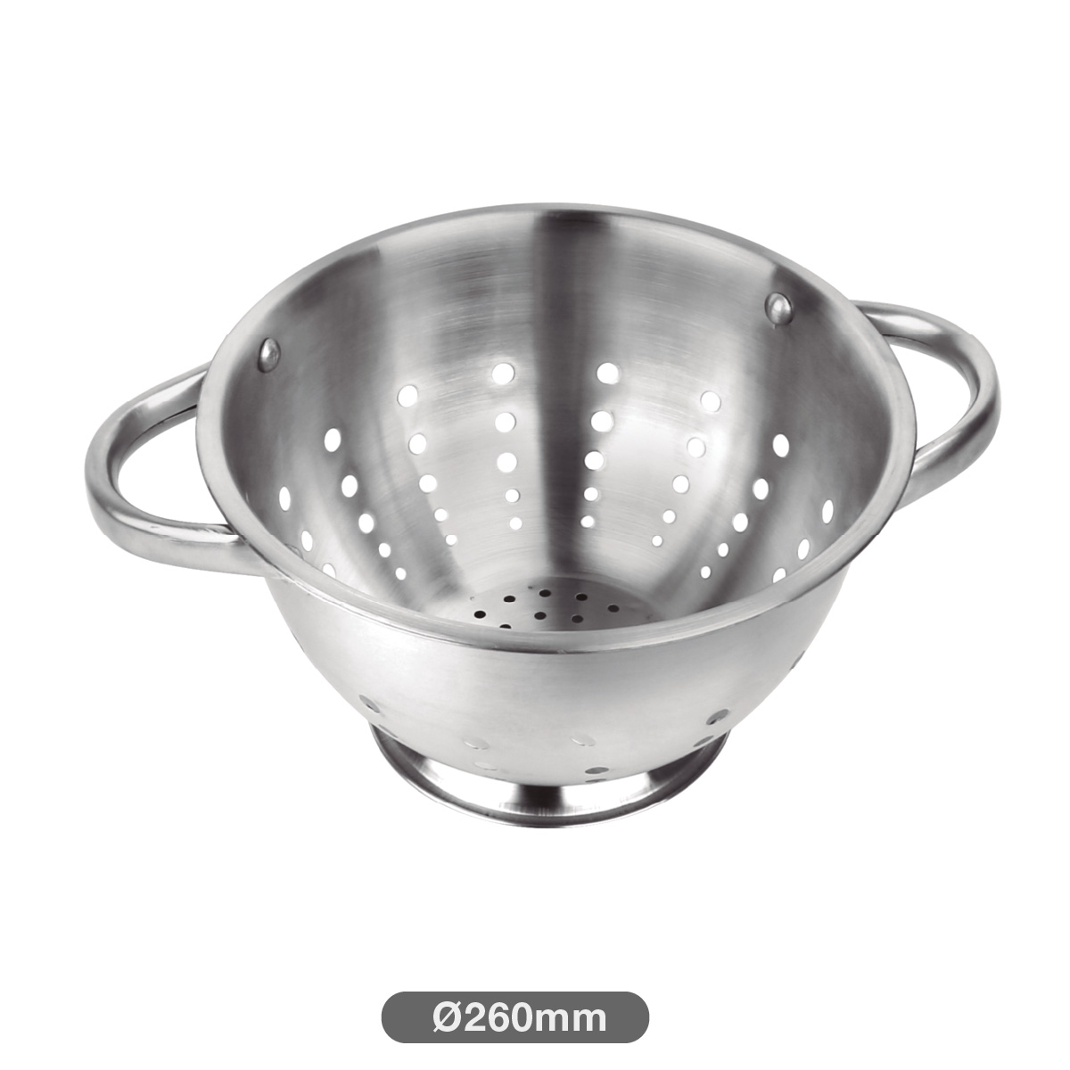 Stainless steel colander with handle Ø21,8cm