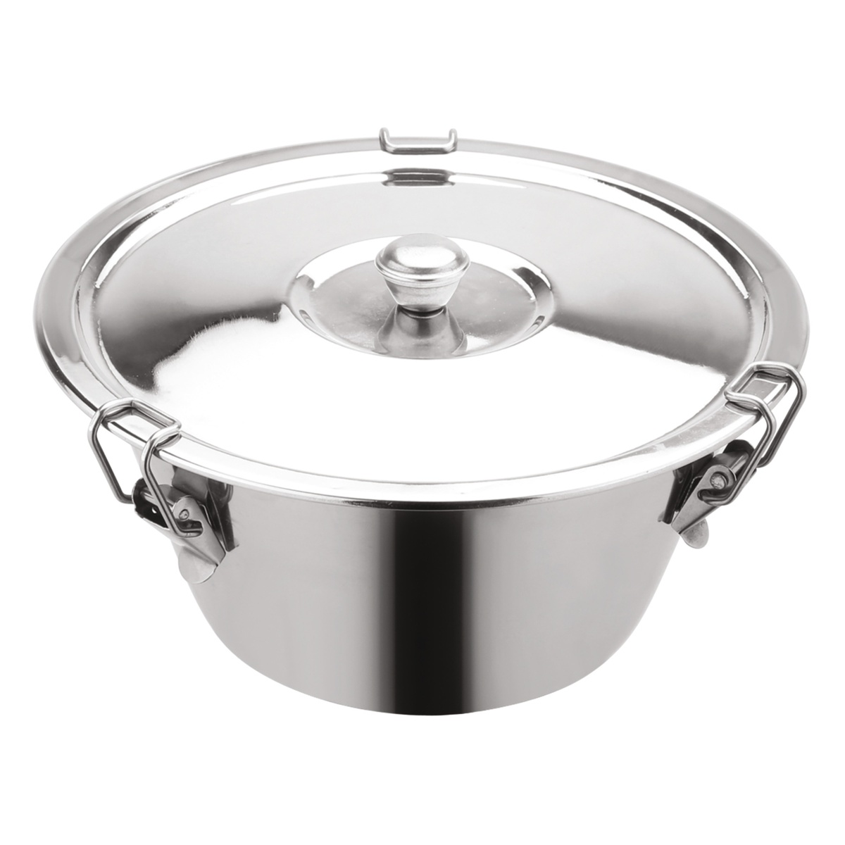 Stainless steel flan mold with lid Ø20cm