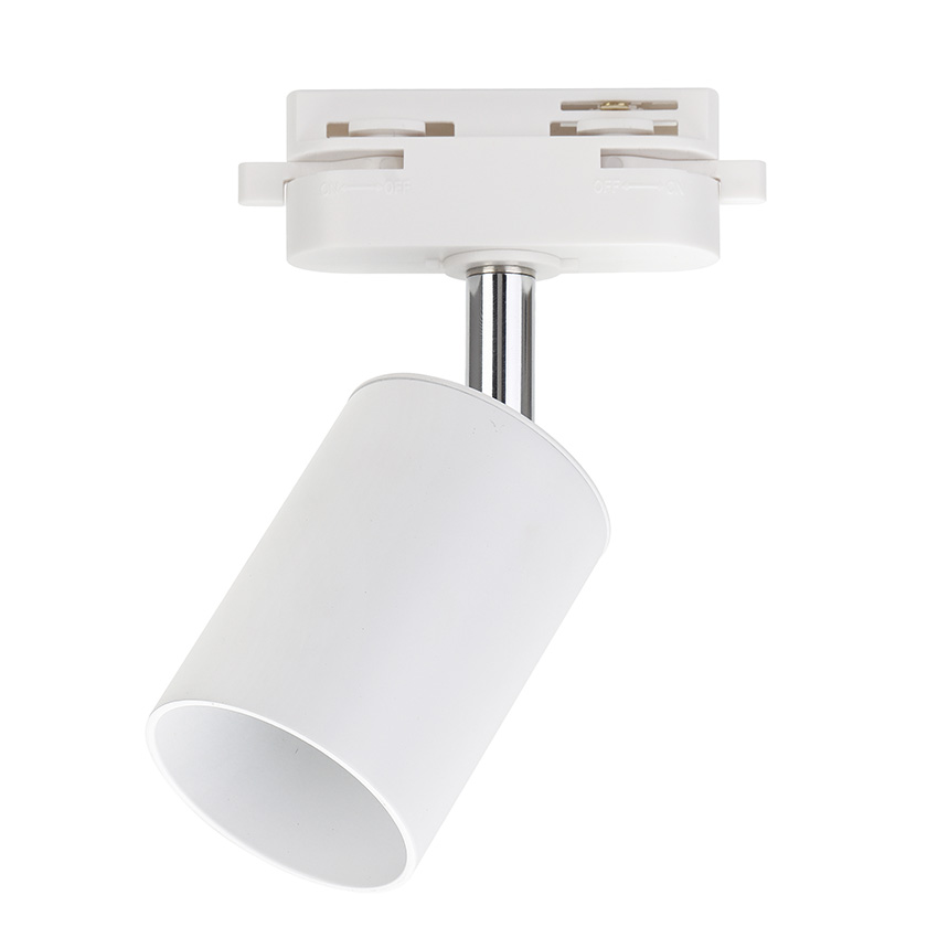 Spot rail monophasé GU10 Blanc