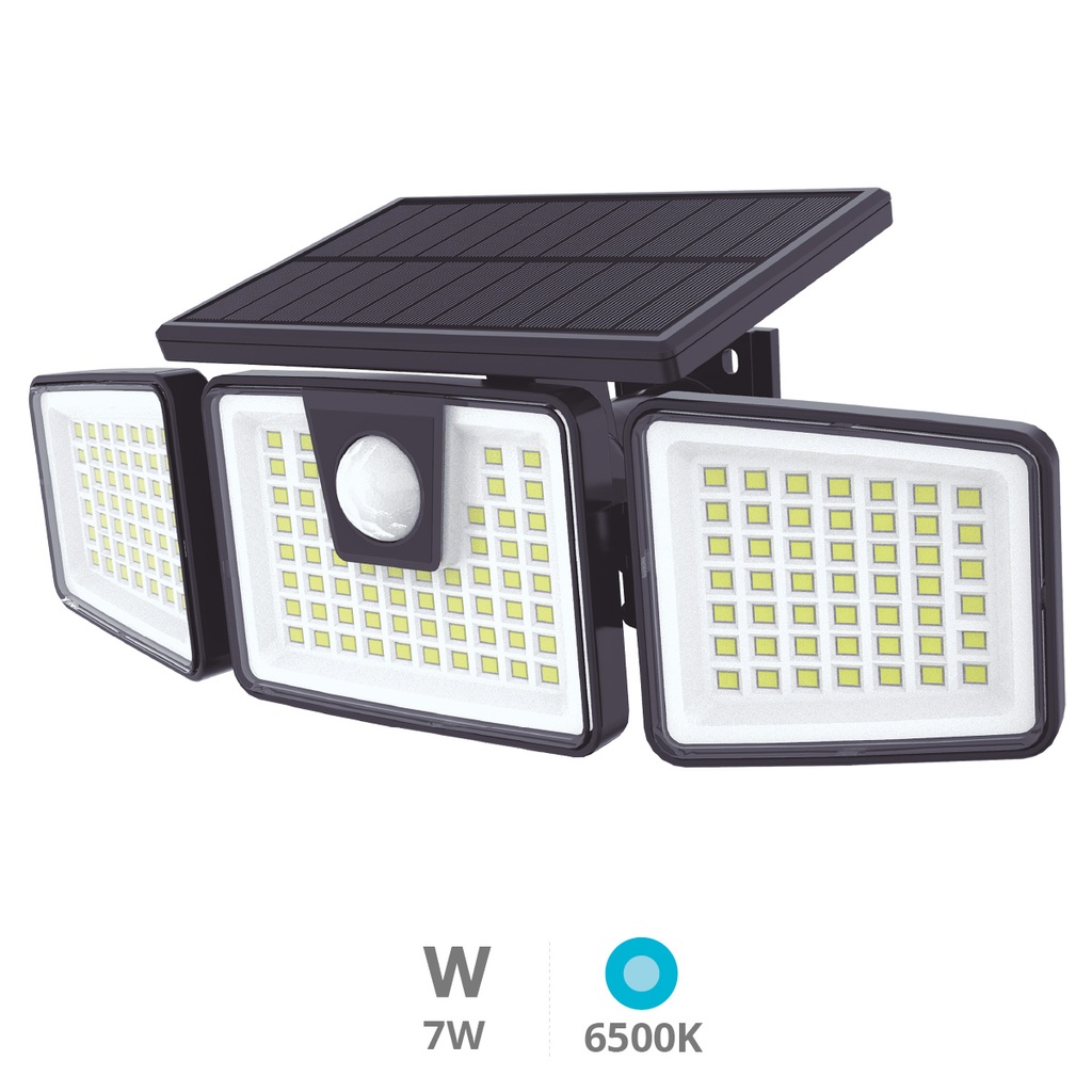 Aplique solar LED Marlo con sensor de movimiento y crepuscular 7W 6500K