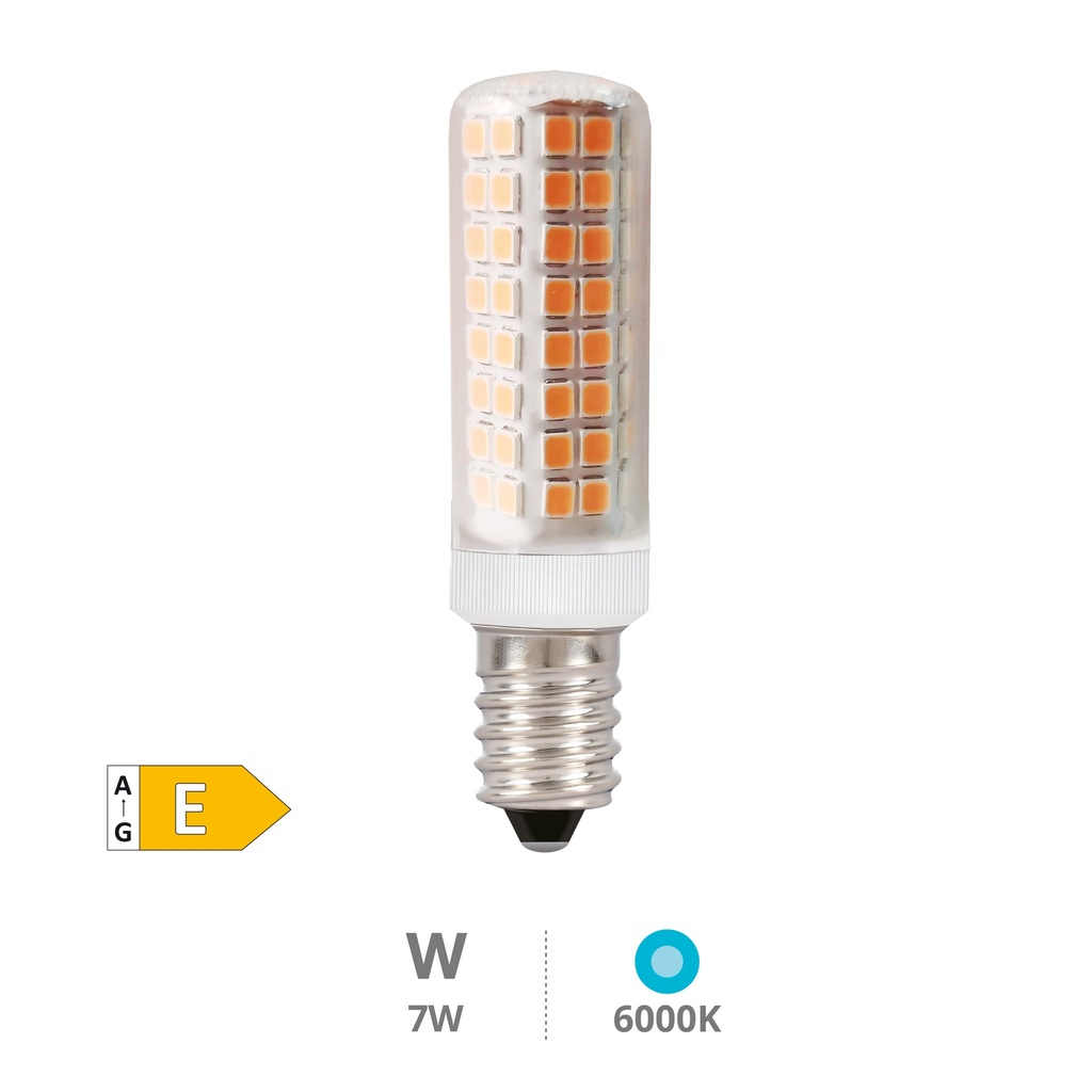 Ampoule LED tubulaire 7W E14 6000K