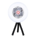 Tanami mini solar fan with light and flexible tripod