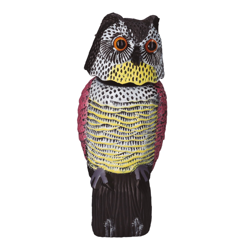 Scarecrow owl with 360° rotating head