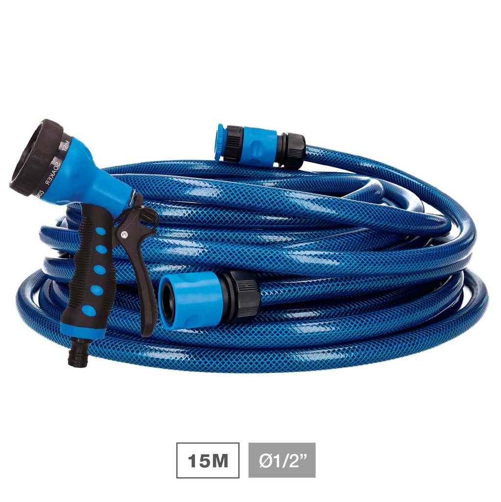 Hisua garden hose kit Ø1/2" 12,5mm 15M