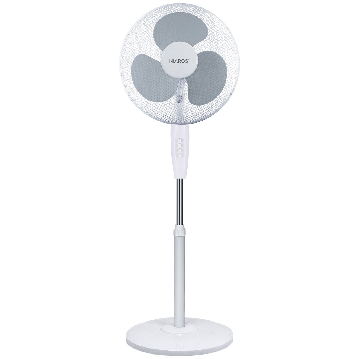 Ventilateur sur pied Riesi Ø43cm 45W Blanc