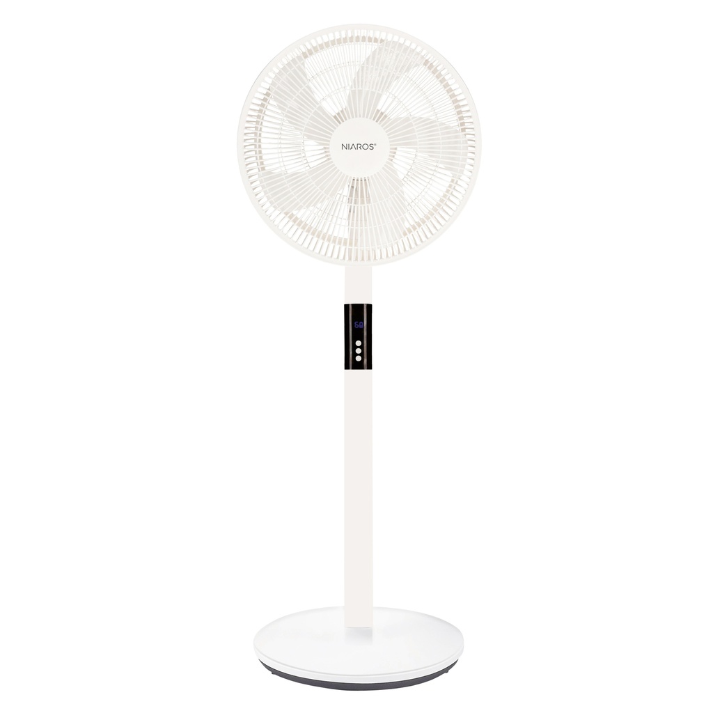 Sanluri portable fan rechargable standing with remote control Ø39cm 15W DC motor White