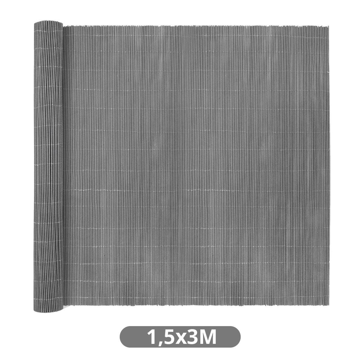 Clôture en PVC 1,5x3M Gris