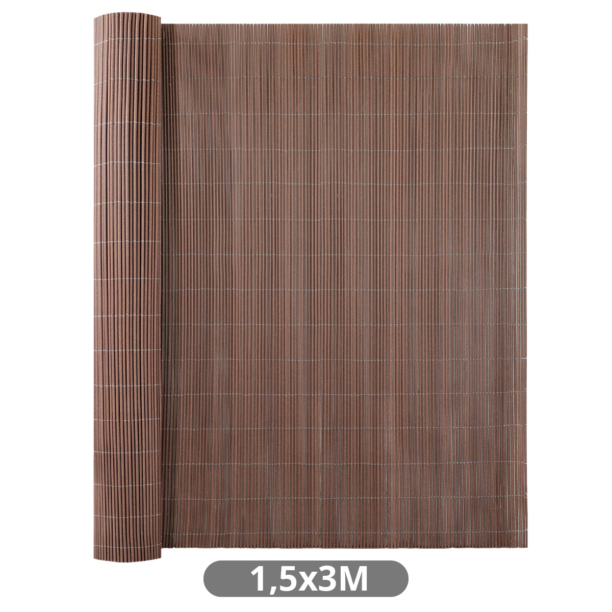 Clôture en PVC 1,5x3M Marron