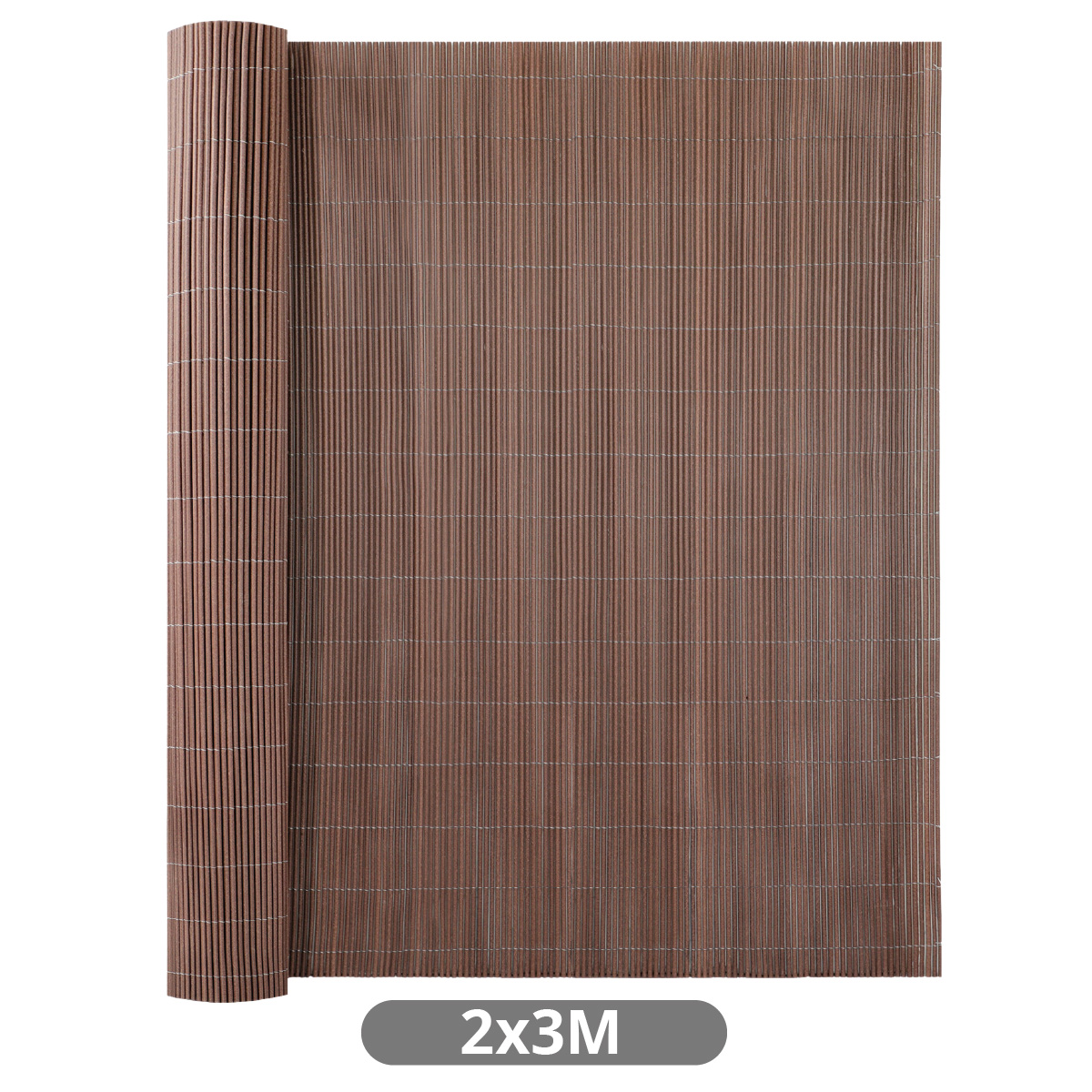 Clôture en PVC 2x3M Marron