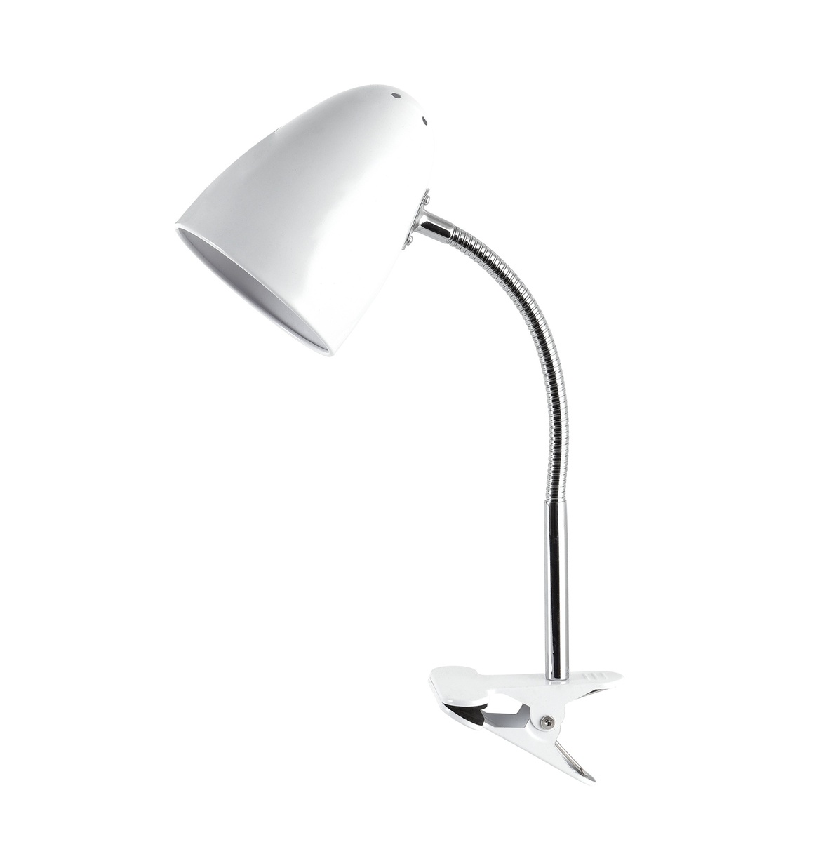 Lampe de bureau à bras articulé Gaeta E27 Blanc