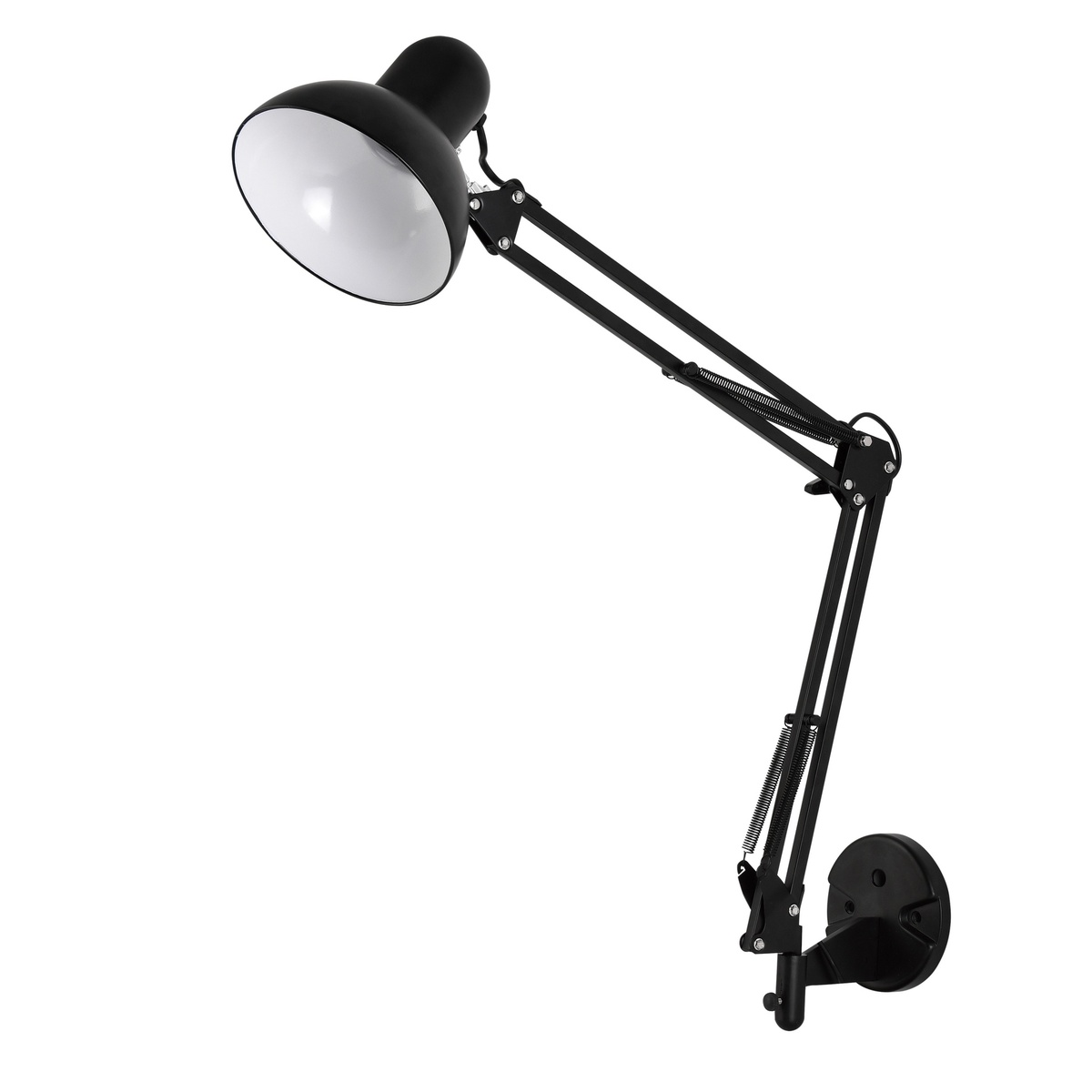 Lampe à bras articulé murale Samassi E27 Noir