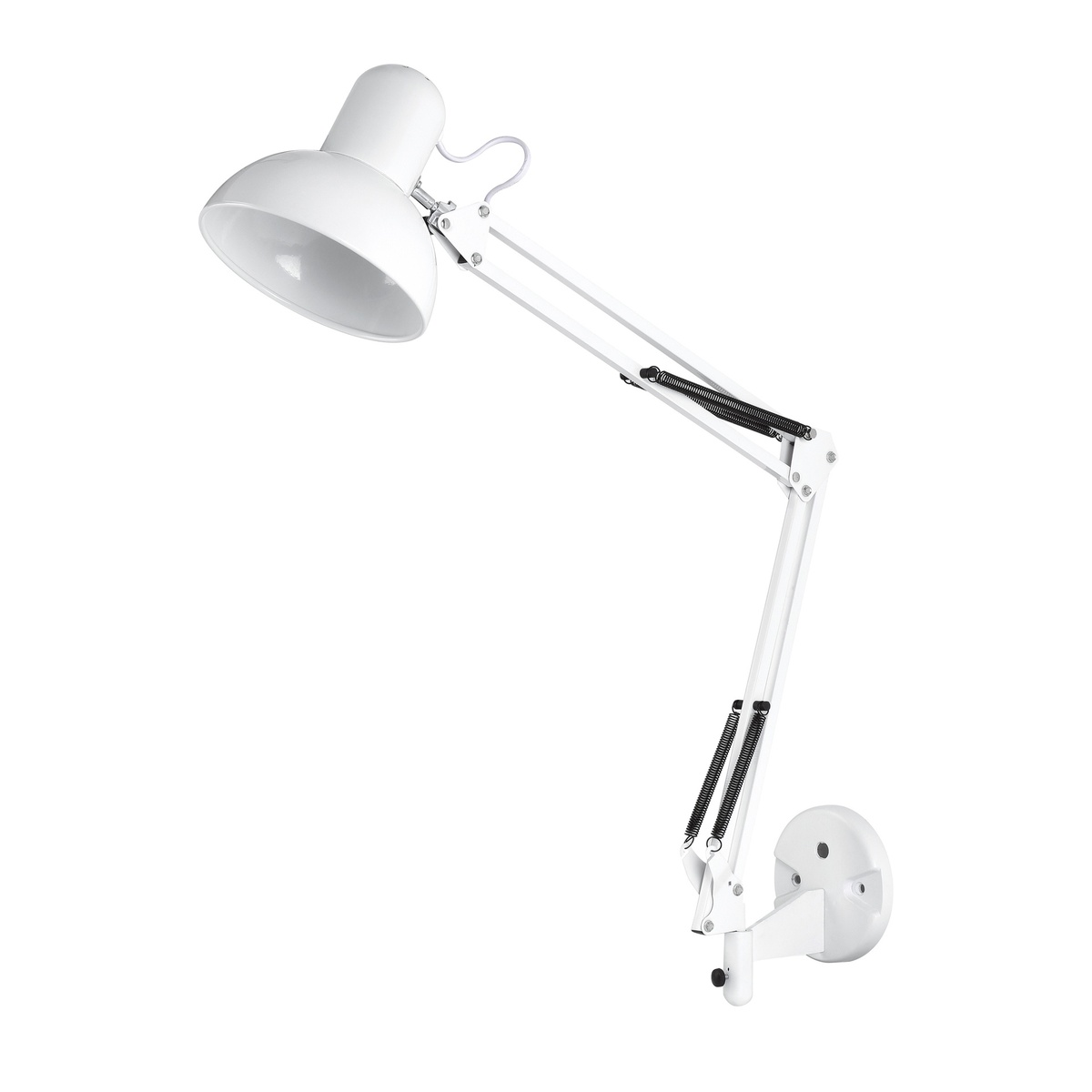 Lampe à bras articulé murale Samassi E27 Blanc