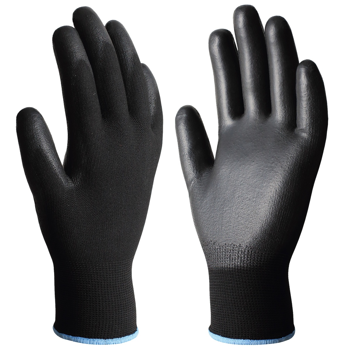 Polyester and polyurethane glove Black - Size 6 