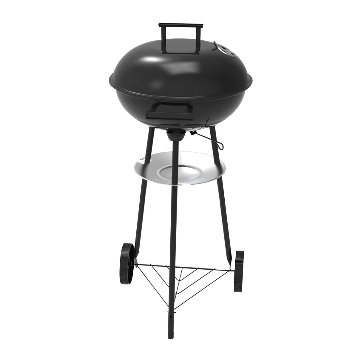 Barbecue portable Chasico en acier pour charbon de bois avec couvercle Ø435mm 