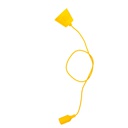 Porte-lampe silicone E27 câble textile 1M - Jaune