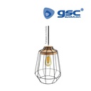 Cage type pendant lamp E27 1m Black