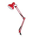 Lampe de bureau à bras articulé clip E27 40 W- Rouge