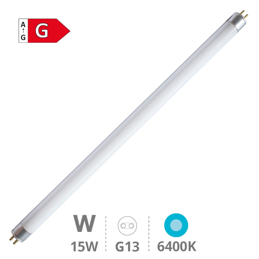 Tube fluorescent T8 triphosphore 15 W G13 6400K 450 mm