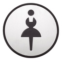 Girl adhesive bathroom symbol Ø97mm