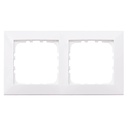 2 gang cover frame Iota White