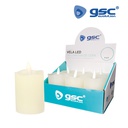 Decorative wax LED candle 70mm - 6pcs display box