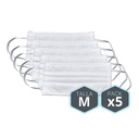 Pack 5 Masques hygiéniques enfant taille M lavables/réutilisables