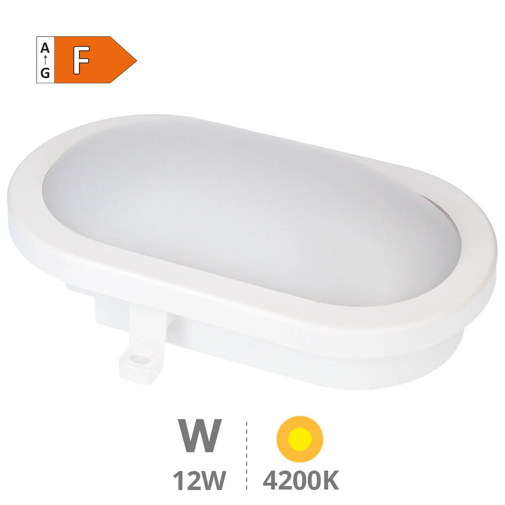 Aplique oval Hitra 12 W 4200 K IP54