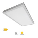 Panel superficie LED rectangular Menia 40W 4200K Níquel