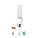 Lámpara LED 3U 12W E27 6000K