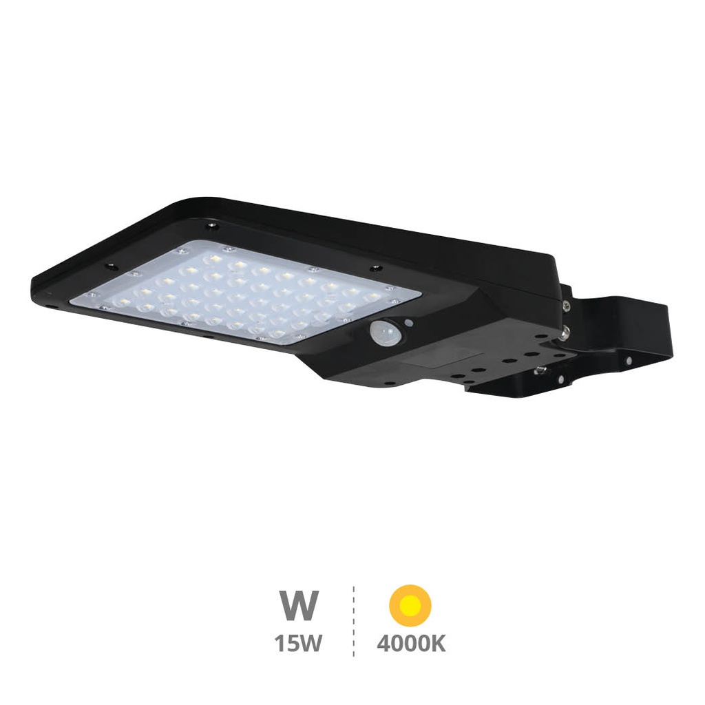 Luminária solar LED Ornes com sensor crepuscular e de movimento 15 W 4000 K IP65