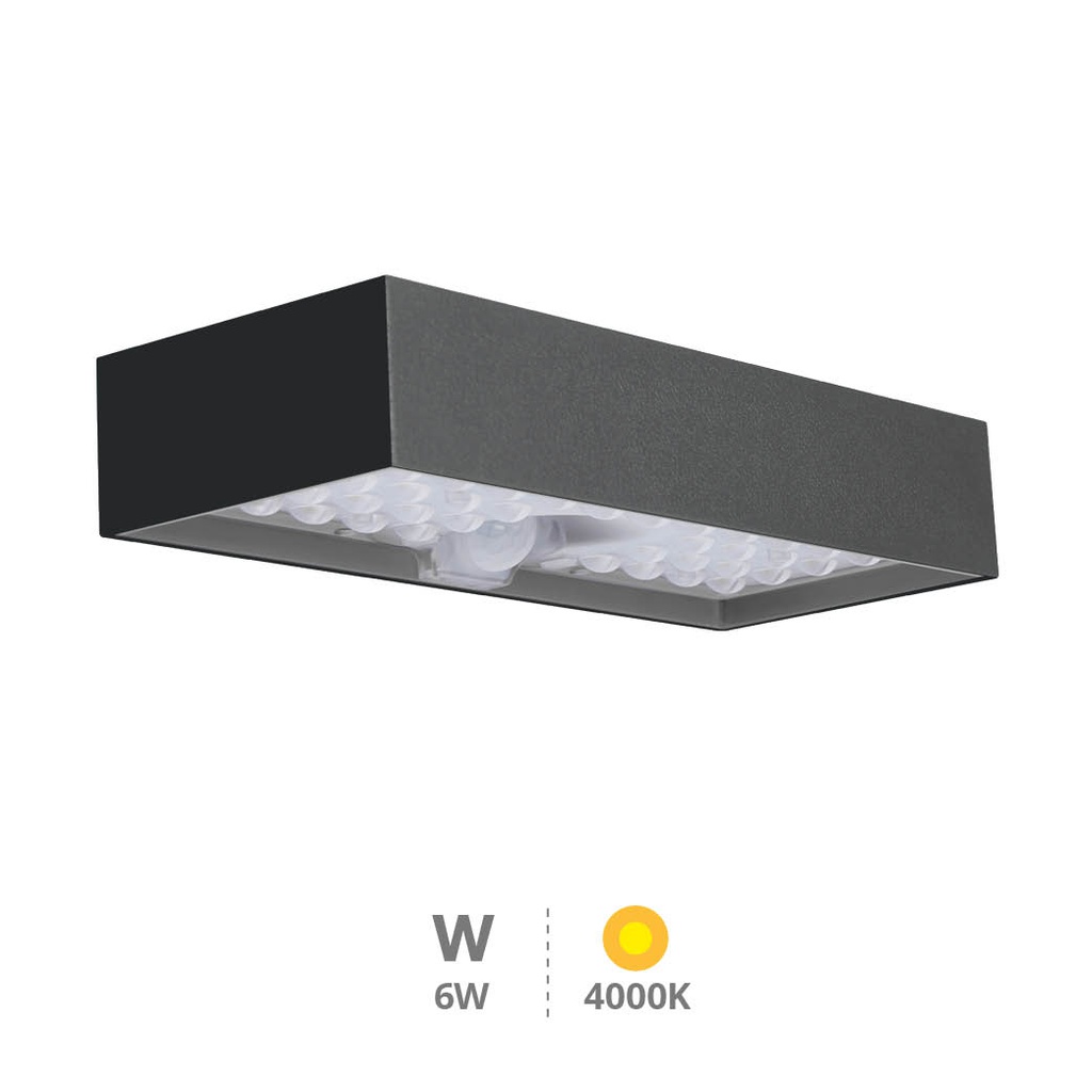 Applique solaire LED Meloy avec détecteur crépusculaire et de mouvement 6 W 4000K IP65