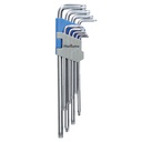 Set of 9 torx keys T10 to T50