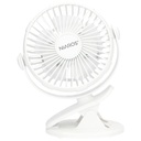 Mini ventilador USB tipo clip Fune 3W Blanco