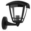 Farol de jardín brazo abajo Serie Barli E27 Negro