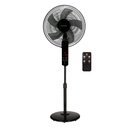 Ventilador de pie Tehri con mando y temporizador Ø43cm 30W motor DC Negro