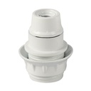 E14 semi-threaded bakelite lamp holder White