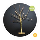 Árbol decorativo LED Cumia 60cm 3xAA Dorado