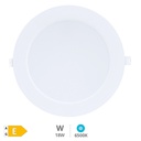 Dumba Plastic recessed LED rounded downlight 18W 6500K white - Libertina