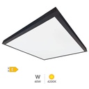 Panel superficie LED Borma 60x60cm 40W 4200K Negro