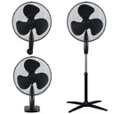 Kureli 3 in 1 fan (table, wall, stand) 43cm Ø 45W Black