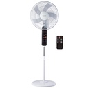 Ventilador de pie Tehri con mando y temporizador Ø43cm 30W motor DC Blanco