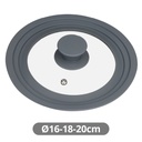 Tapa universal de silicona para ollas y sartenes 16 - 18 - 20 cm