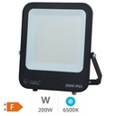 Projetor alumínio LED Santadi 200W 6500K IP65 Preto