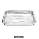 Bandeja horno acero inox 32x24cm