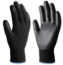 Polyester and polyurethane glove Black - Size 7