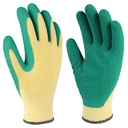 Guante poliéster y recubrimiento de latex Amarillo/Verde -Talla 9